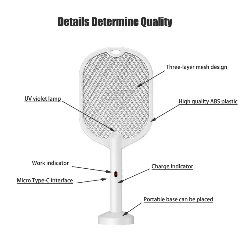 3 in 1 Electric Mosquito Swatter