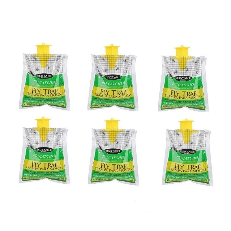 Fly Trap Bags Non-toxic Fly Lure Bag Reusable Garden Hanging Fly Catcher  Pest Trap With Bait Pest Reject Outdoor Flycatcher