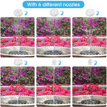 Colorful LED Solar Fountain