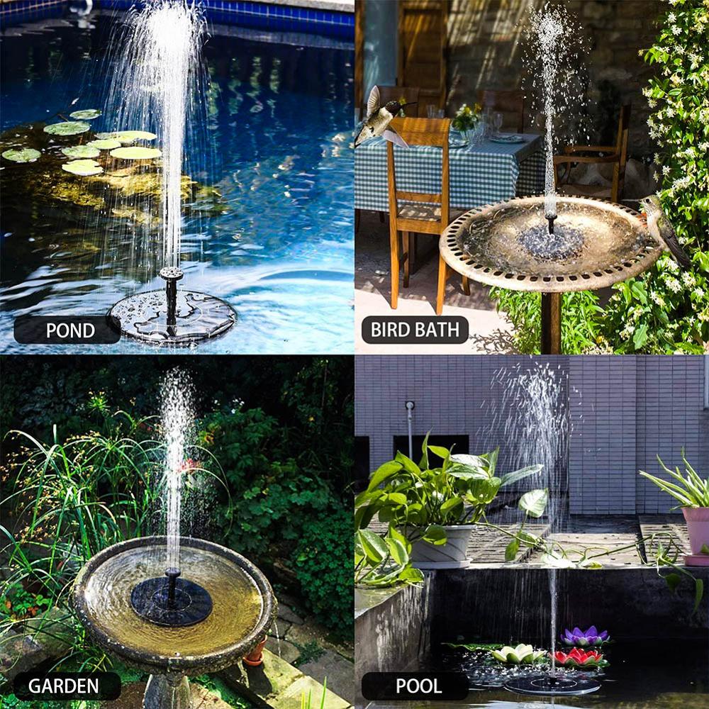 Floating Solar Garden Fountain