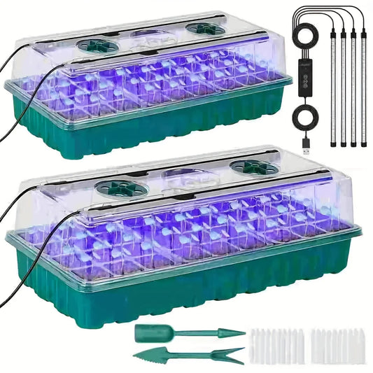72-Cell Seed Starter Kit with a Built-in Grow Light