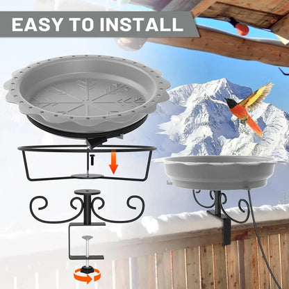 100W Heated Bird Bath for Outdoors