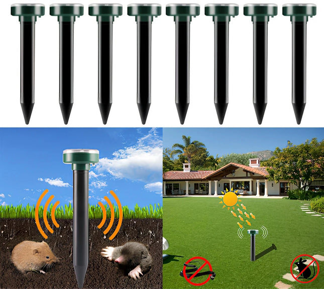Solar Ultrasonic Mole Pest Rodent Repellent for Outdoor