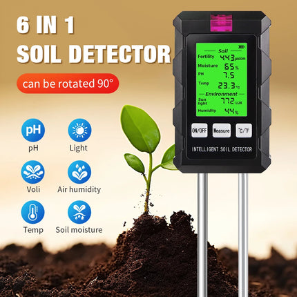 6 in 1 High Accuracy Soil pH Tester