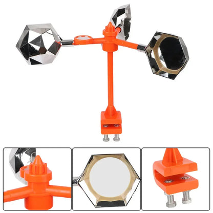Solar Wind Powered 360° Rotation Animal Repeller Deterrent for Garden Farm Yard with Reflective Sound Scare Features