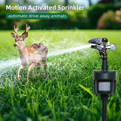 Motion Activated Sprinkler Repellent for Animals 24 Hour Detection